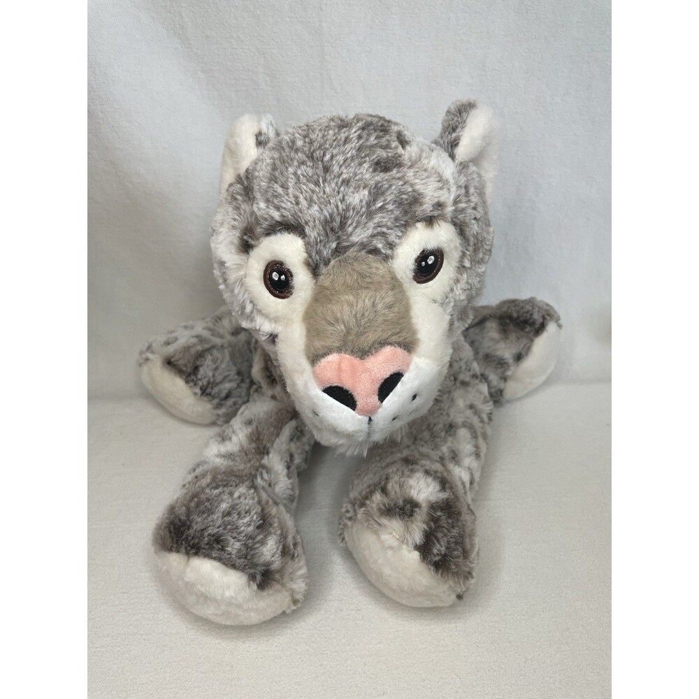 Midwood Brands Comfort Snow Leopard Plush Lovey Animal Sewn Eyes 18”